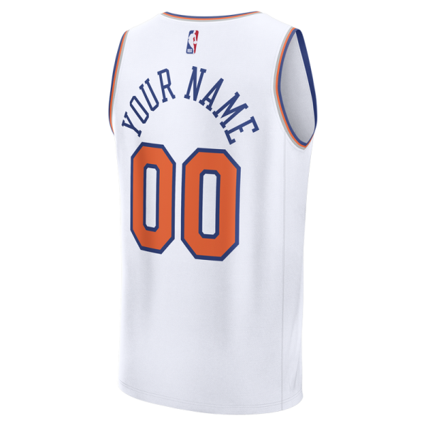 Подростковая Именная джерси New York Knicks Fanatics White 2026 NBA Finals Champions Fast Break - Association Edition