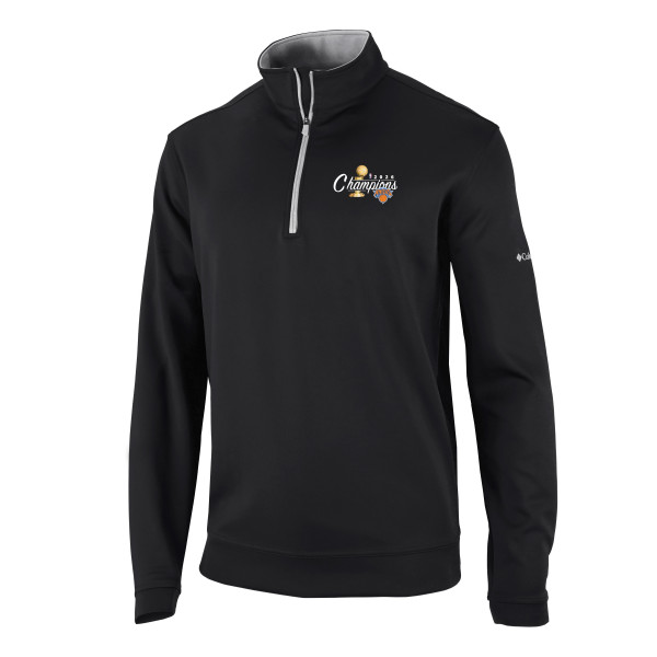 New York Knicks Columbia Black 2026 NBA Finals Champions Wickhams Hills Omni-Wick Quarter-Zip Pullover