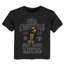 Детская New York Knicks Nike Black 2026 NBA Finals Champions Locker Room T-Shirt