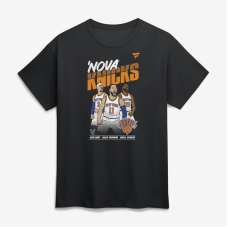Футболка New York Knicks Jalen Brunson, Josh Hart & Mikal Bridges Black Nova Knicks