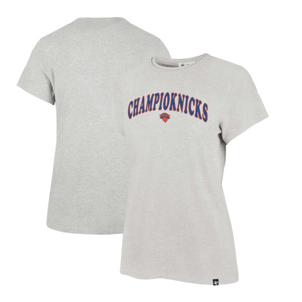 Женская футболка New York Knicks 47 Gray 2026 NBA Finals ChampioKnicks Frankie