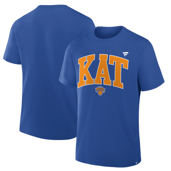 Футболка New York Knicks Karl-Anthony Towns Blue Initials