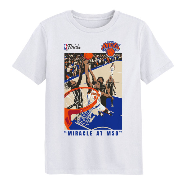 Футболка Preschool New York Knicks OG Anunoby Outerstuff White 2026 NBA Finals Game 4 Tip-In