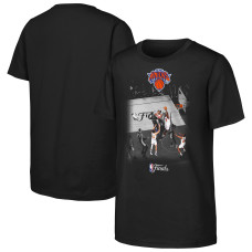 Подростковая New York Knicks OG Anunoby Outerstuff Black 2026 NBA Finals Game 4 Tip-In Pic T-Shirt