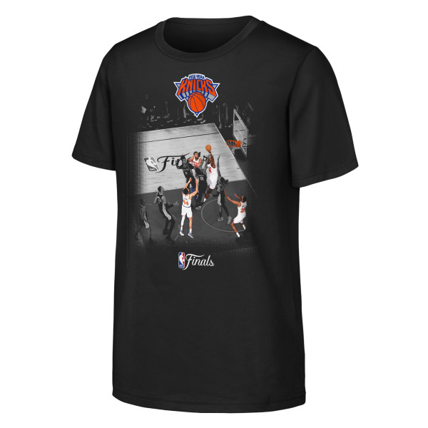 Подростковая New York Knicks OG Anunoby Outerstuff Black 2026 NBA Finals Game 4 Tip-In Pic T-Shirt