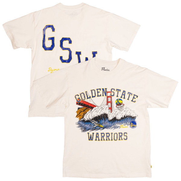 Футболка Unisex Golden State Warriors Duvin Designs Co. Cream League Of Leisure