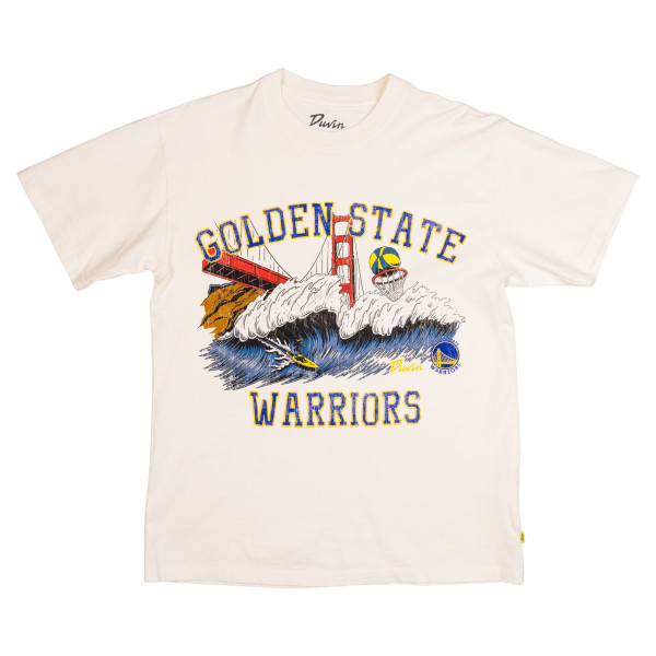 Футболка Unisex Golden State Warriors Duvin Designs Co. Cream League Of Leisure