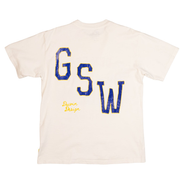 Футболка Unisex Golden State Warriors Duvin Designs Co. Cream League Of Leisure