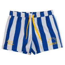 Golden State Warriors Duvin Designs Co. Blue League Of Leisure Swim Trunks