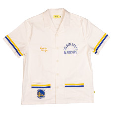 Рубашка Golden State Warriors Duvin Designs Co. Cream League Of Leisure Cabana