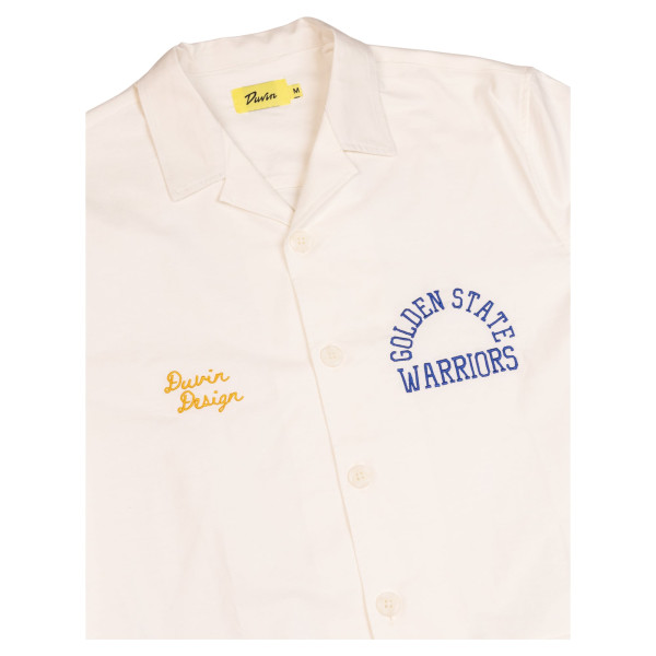 Рубашка Golden State Warriors Duvin Designs Co. Cream League Of Leisure Cabana