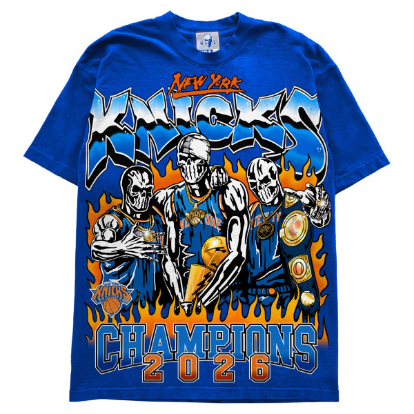 Футболка New York Knicks Warren Lotas Blue 2026 NBA Finals Champions