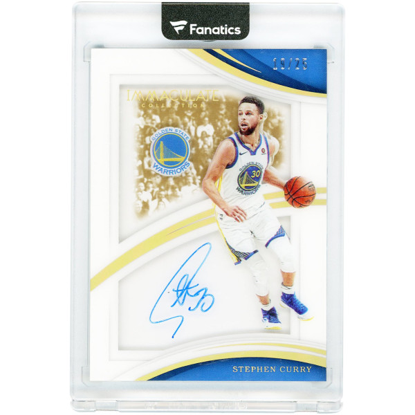 Карточка Stephen Curry Golden State Warriors Autographed 2017-18 Panini Immaculate Collection Signature Shots #SS-SCY #19/25