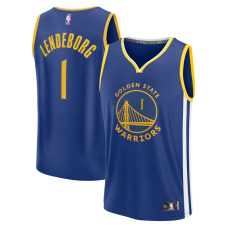 Джерси Golden State Warriors Yaxel Lendeborg Fanatics Royal 2026 NBA Draft First Round Pick Fast Break - Icon Edition