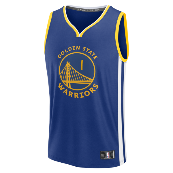 Джерси Golden State Warriors Yaxel Lendeborg Fanatics Royal 2026 NBA Draft First Round Pick Fast Break - Icon Edition