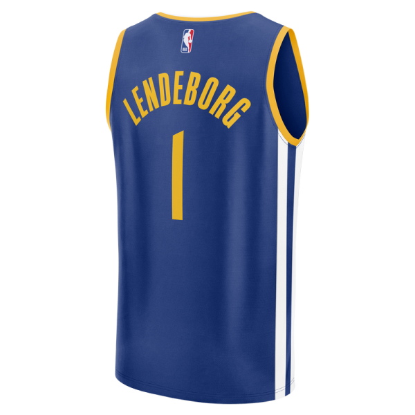 Джерси Golden State Warriors Yaxel Lendeborg Fanatics Royal 2026 NBA Draft First Round Pick Fast Break - Icon Edition