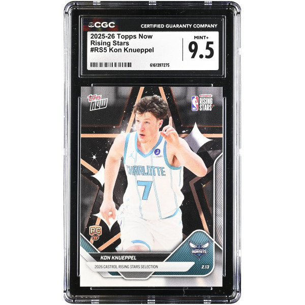 Карточка Kon Knueppel Charlotte Hornets 2025-26 Topps Now Rising Stars #RS5 CGC Authenticated 9.5