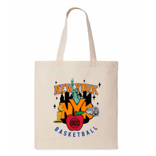 New York Knicks The Northwest Group Big Apple Basketball Canvas Tote Bag