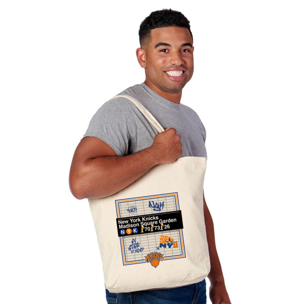 New York Knicks The Northwest Group Subway Stop Canvas Tote Bag