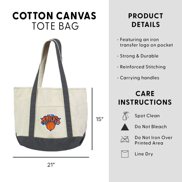 New York Knicks The Northwest Group Canvas Tote Bag with Straps