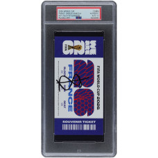 Bradley Barcola France National Team Autographed Fanatics Authentic FIFA World Cup 2026 France Commemorative PSA Authenticated Auto 10 Ticket