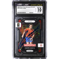 Карточка Andres Iniesta Spain National Team Autographed 2026 Panini Prizm Monopoly FIFA WC #43 CGC Authenticated 10/10