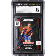 Карточка Andres Iniesta Spain National Team Autographed 2026 Panini Prizm Monopoly FIFA WC #43 CGC Authenticated 10/10