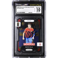 Карточка David Villa Spain National Team Autographed 2026 Panini Prizm Monopoly FIFA WC #44 CGC Authenticated 10/10