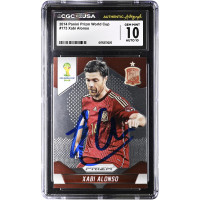 Карточка Xabi Alonso Spain National Team Autographed 2014 Panini Prizm World Cup #173 CGC Authenticated 10/10