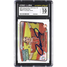 Карточка Fernando Torres Spain National Team Autographed 2023 Topps Pristine UEFA Euro 24 Marvelous Moments #MM-FT CGC Authenticated 10/10