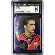Карточка Raúl González Spain National Team Autographed 2001 Futera Platinum World Stars EuroStars #EU12 CGC Authenticated 10/10