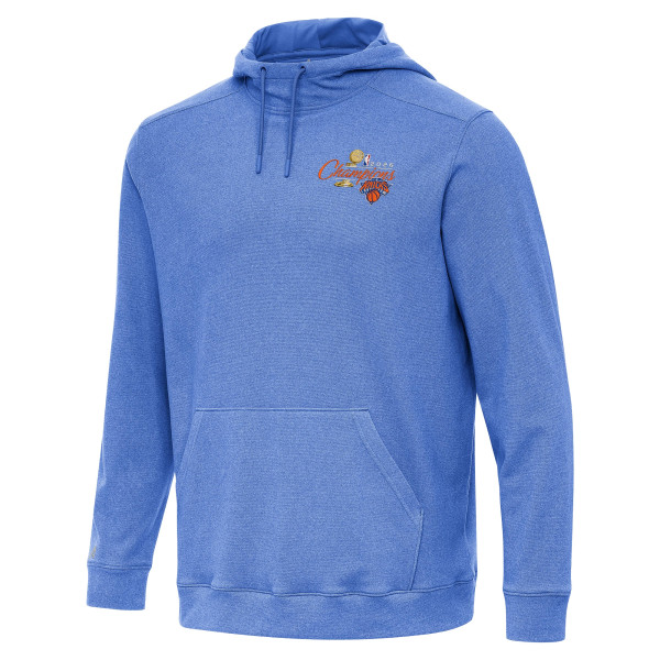 Толстовка New York Knicks Antigua Heather Blue 2026 NBA Finals Champions Official Cloud