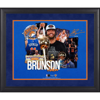Jalen Brunson New York Knicks Facsimile Signature Fanatics Authentic Framed 16 x 20 Scrapbook Collage