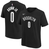 Детская футболка Brooklyn Nets Mikel Brown Jr. Nike Black Icon Name & Number