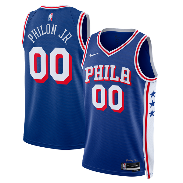 Детская джерси Philadelphia 76ers Labaron Philon Jr. Nike Royal Swingman - Icon Edition