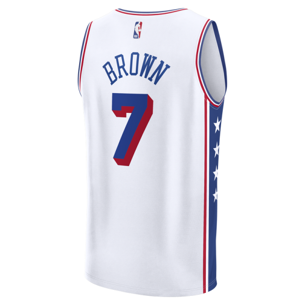 Джерси Philadelphia 76ers Jaylen Brown Fanatics White Fast Break - Association Edition