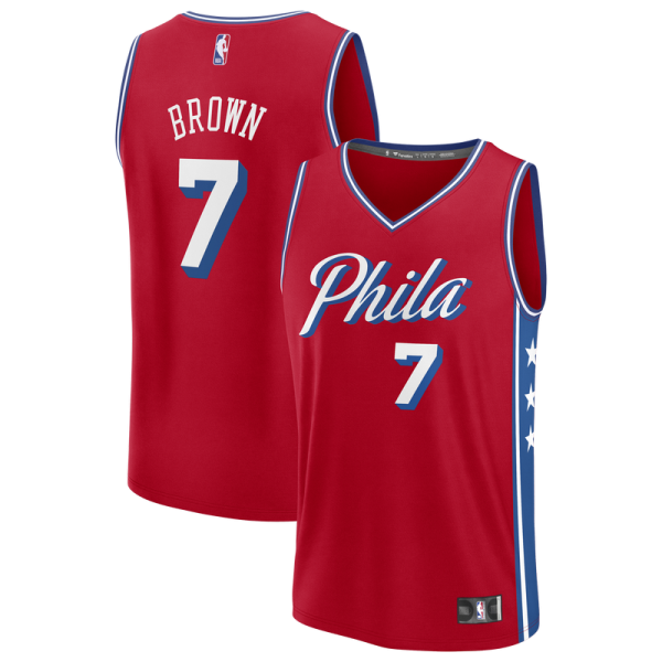 Джерси Philadelphia 76ers Jaylen Brown Fanatics Red Fast Break - Statement Edition