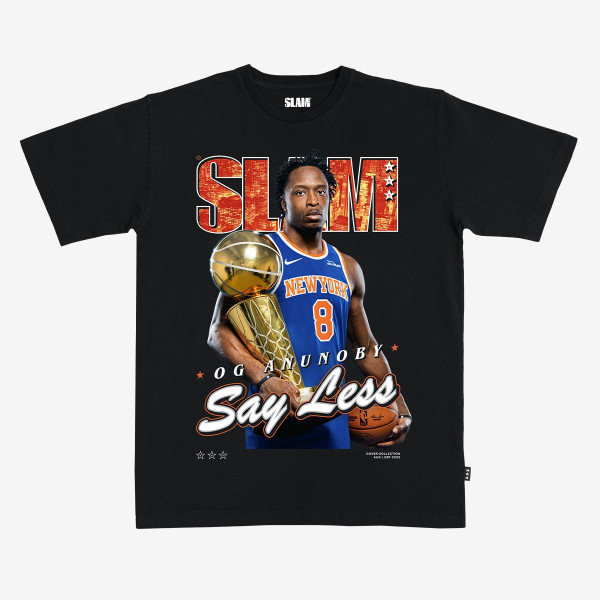 Футболка Unisex New York Knicks OG Anunoby SLAM Black 2026 NBA Finals Champions Cover