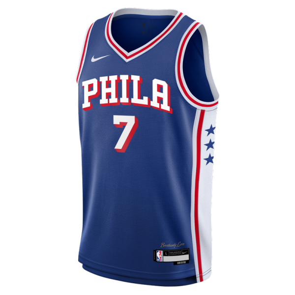 Детская джерси Philadelphia 76ers Jaylen Brown Nike Royal Swingman - Icon Edition