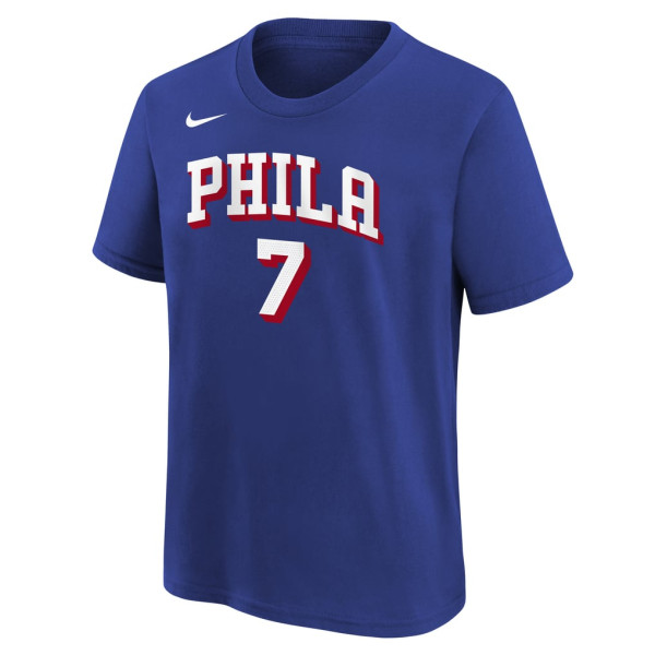 Детская футболка Philadelphia 76ers Jaylen Brown Nike Royal Icon Name & Number