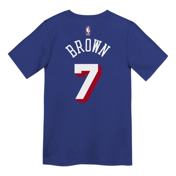 Футболка для дошкольника Philadelphia 76ers Jaylen Brown Nike Royal Icon Name & Number
