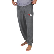 Штаны Philadelphia 76ers Concepts Sport Charcoal Trackside Burnout Wash Cuffed-Leg