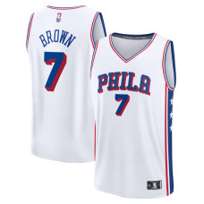 Детская джерси Philadelphia 76ers Jaylen Brown Fanatics White Fast Break Replica - Association Edition