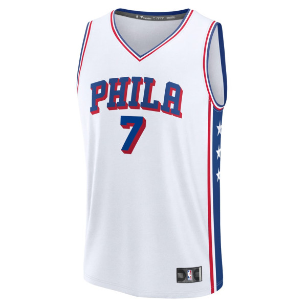 Детская джерси Philadelphia 76ers Jaylen Brown Fanatics White Fast Break Replica - Association Edition