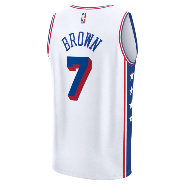 Детская джерси Philadelphia 76ers Jaylen Brown Fanatics White Fast Break Replica - Association Edition
