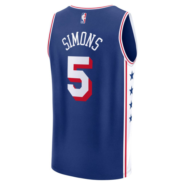 Детская джерси Philadelphia 76ers Anfernee Simons Fanatics Royal Fast Break Replica - Icon Edition