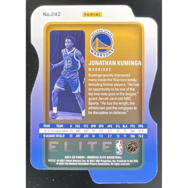 2021-22 Panini Donruss Elite Aspirations #242 Jonathan Kuminga RC /99