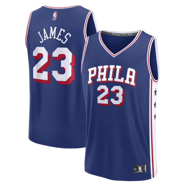Подростковая Philadelphia 76ers LeBron James Fanatics Royal Fast Break Jersey - Icon Edition