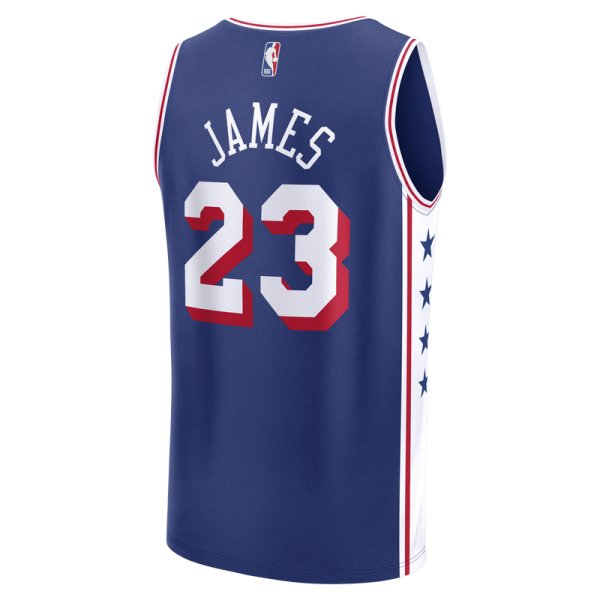 Подростковая Philadelphia 76ers LeBron James Fanatics Royal Fast Break Jersey - Icon Edition