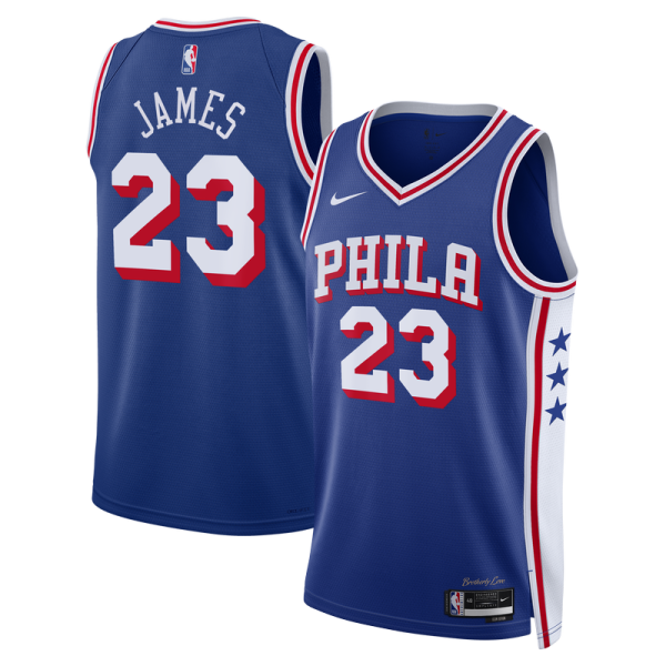 Джерси Unisex Philadelphia 76ers LeBron James Nike Royal Swingman - Icon Edition